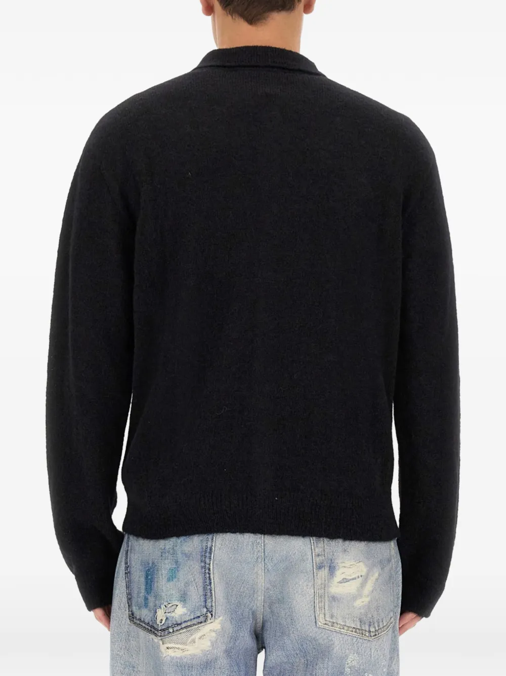 OUR LEGACY Button-up poloshirt Zwart