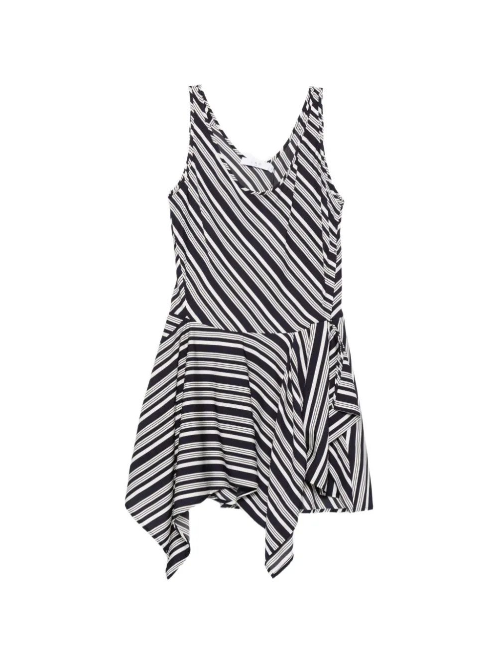 IRO Unya striped asymmetric mini dress