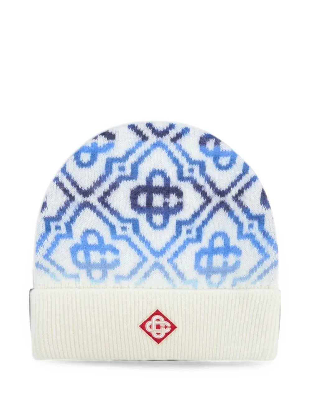 Casablanca monogram-print beanie hat