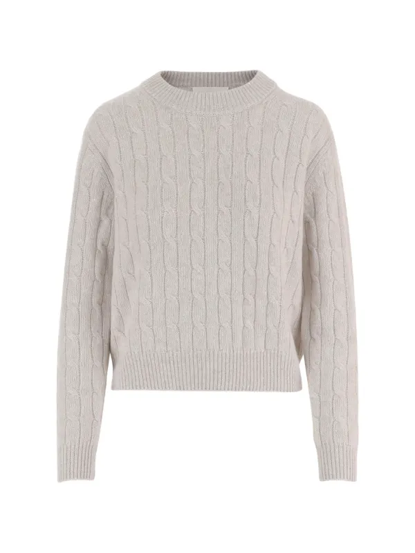 Arch4 Sequin-embellished Cable-knit Sweater in Neutrals