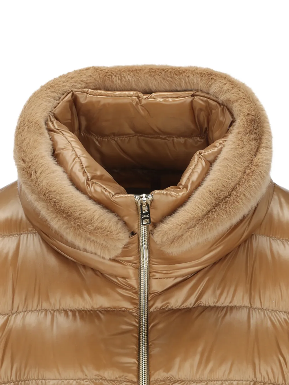 Herno Gewatteerde jas met ceintuur Beige