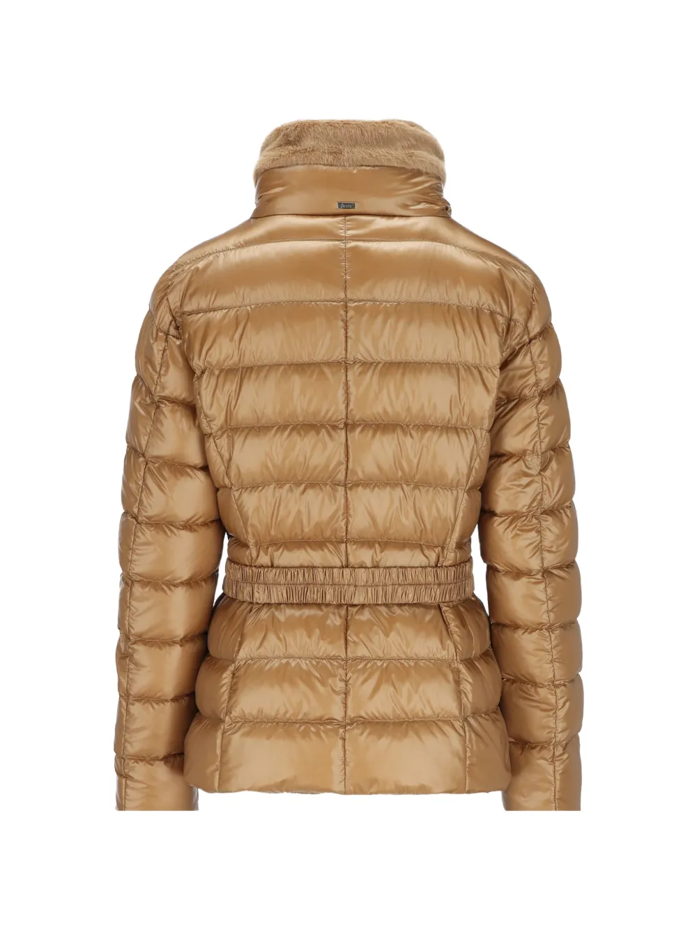 Herno Gewatteerde jas met ceintuur Beige