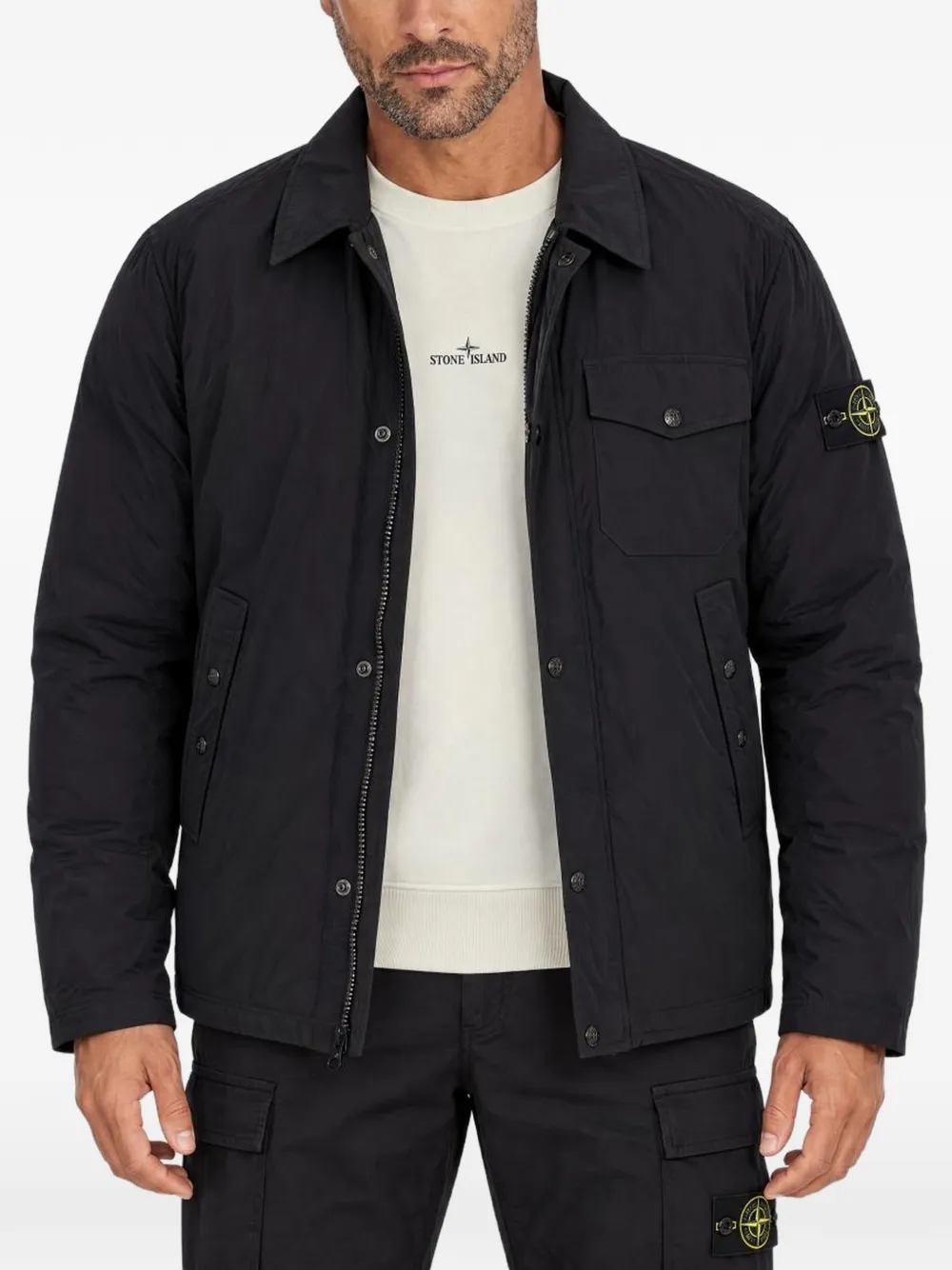 Stone Island Micro Reps jacket Zwart