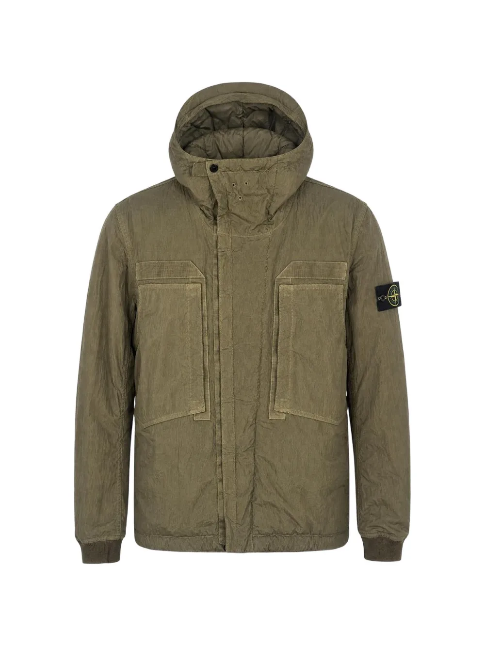 Stone Island quilted hooded jacket