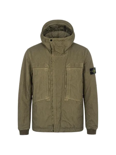 Stone Island quilted hooded jacket