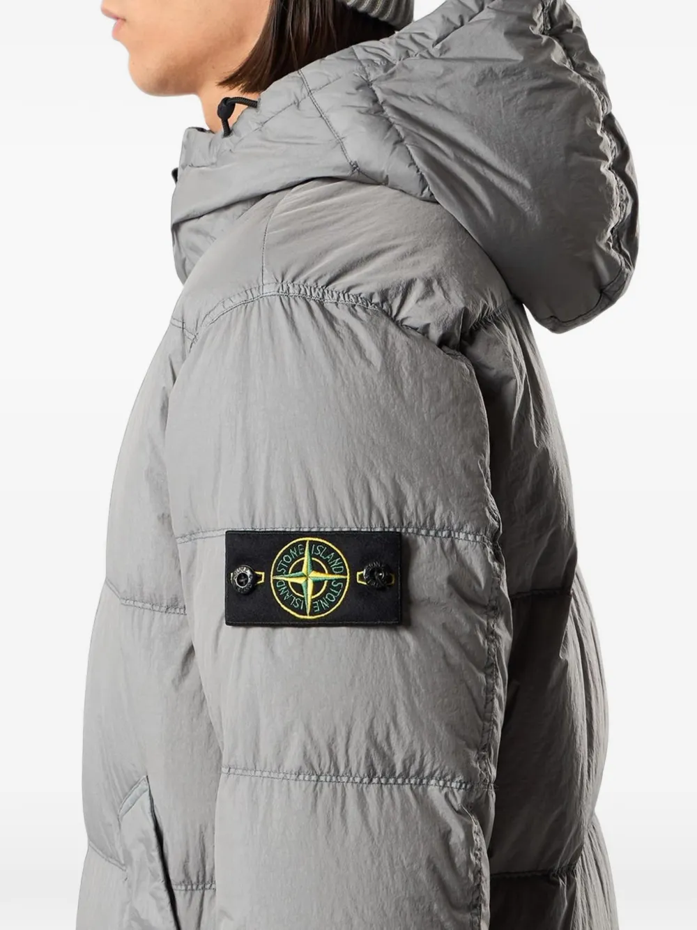 Stone Island 4100037 Reps NY jack met gekreukt effect Grijs