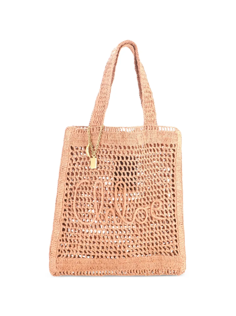 Chloé Pre-Owned sac à main Summer Banana en raphia tressé - Marron Chloé Pre-Owned sac à main Summer Banana en raphia tressé - Marron