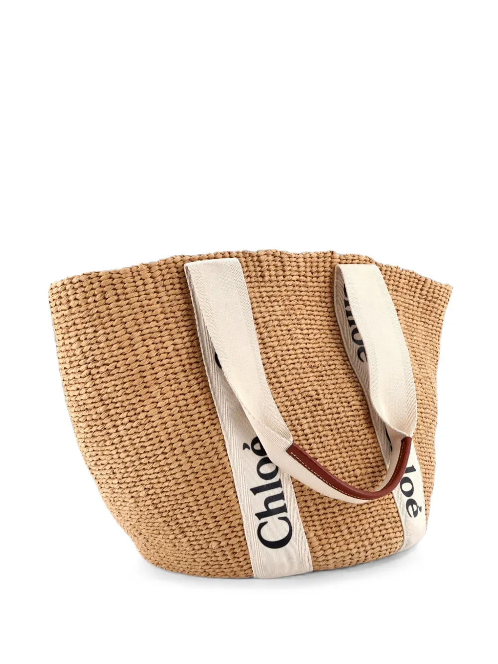 Chloé Pre-Owned x Mifuko Woody Tote Bag aus Raffiabast - Nude