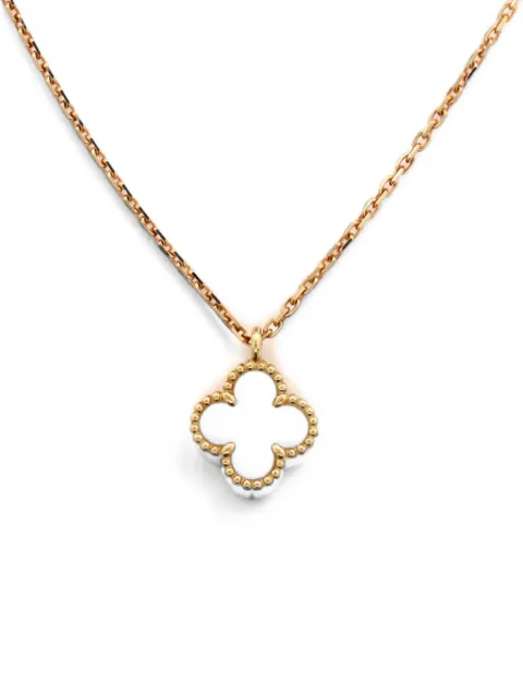Van Cleef & Arpels Pre-Owned Sweet Alhambra Pendant 18K Yellow Gold and Mother of Pearl necklace