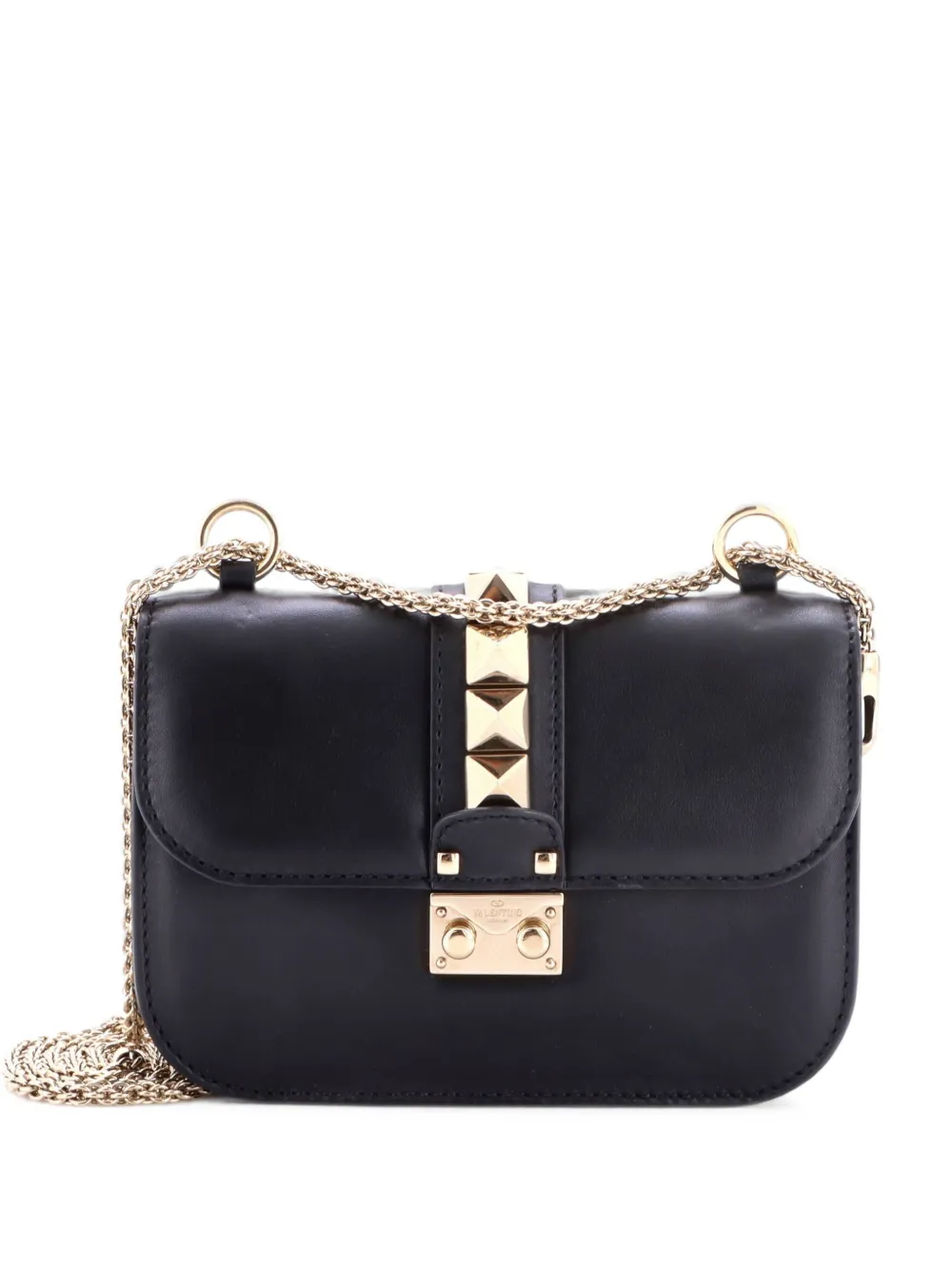 Valentino Garavani Pre-Owned Glam Lock Leather Small shoulder bag - Nero