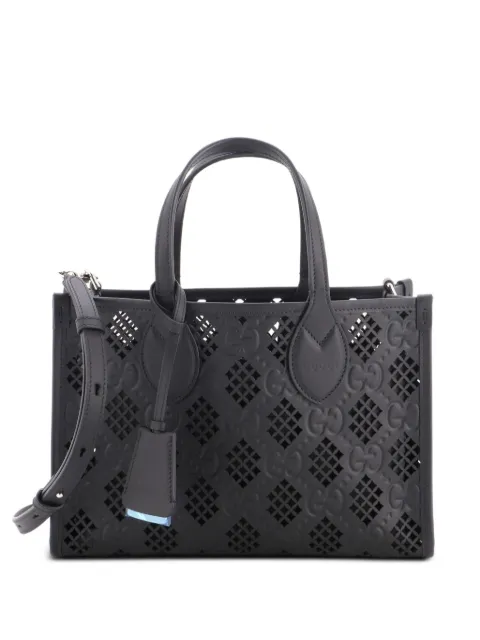 Gucci Pre-Owned petit cabas Convertible GG médium en cuir à découpes au laser