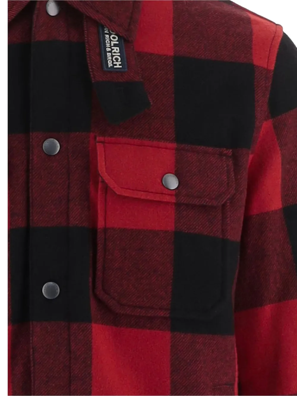 Woolrich Geruit shirtjack van wolblend Rood