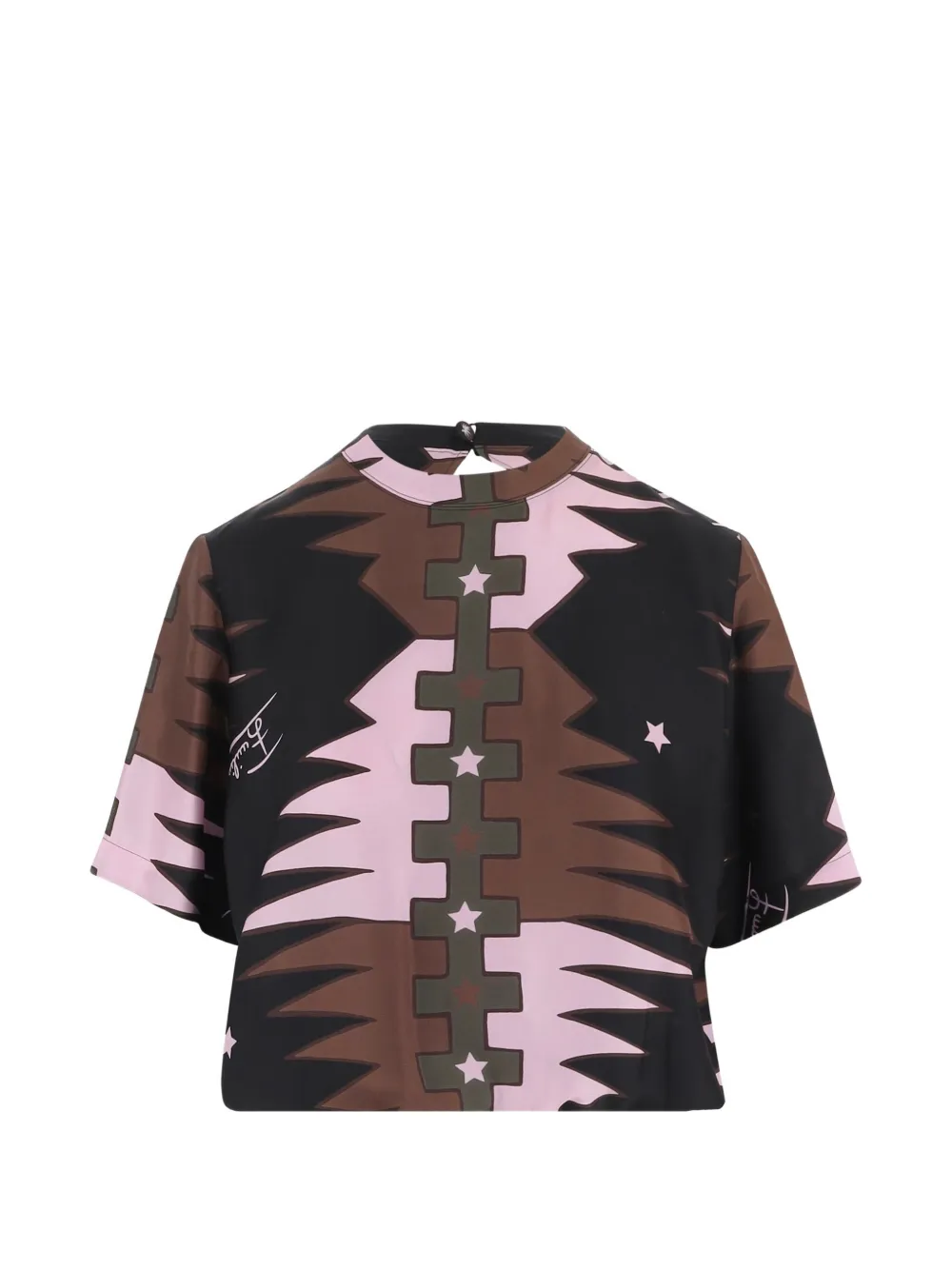 PUCCI Valdimontone-print silk top