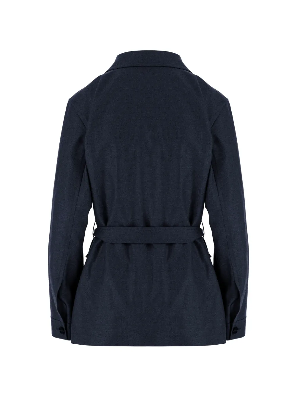 Tagliatore belted button-up jacket Blauw