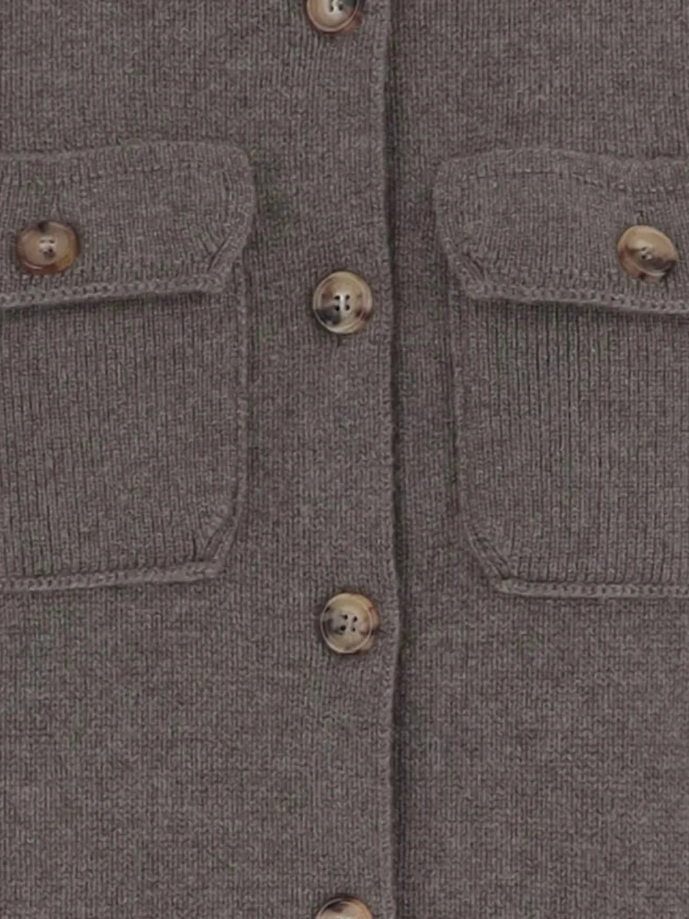 arch4 Mr Redcar Cashmere Flap-pockets Cardigan in Brown, view 3