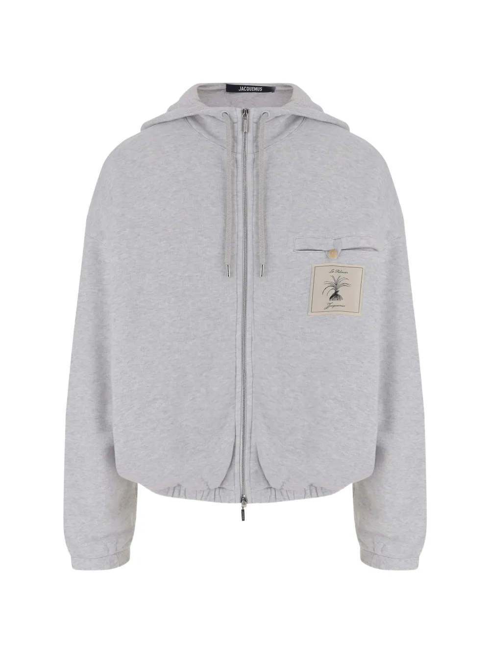 Jacquemus logo-embroidered zip-up hoodie