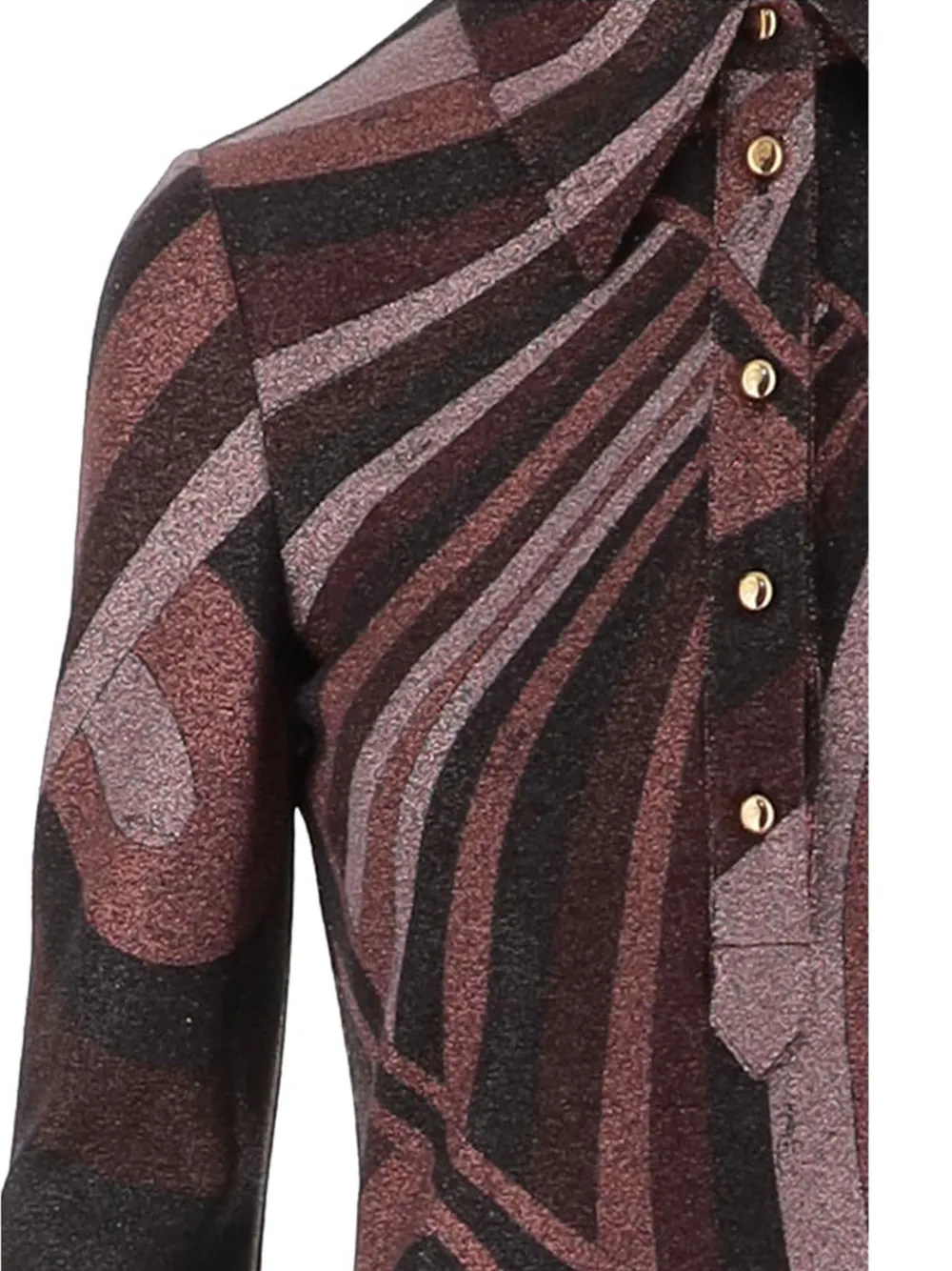 PUCCI Lurex jurk met Iride-print Bruin