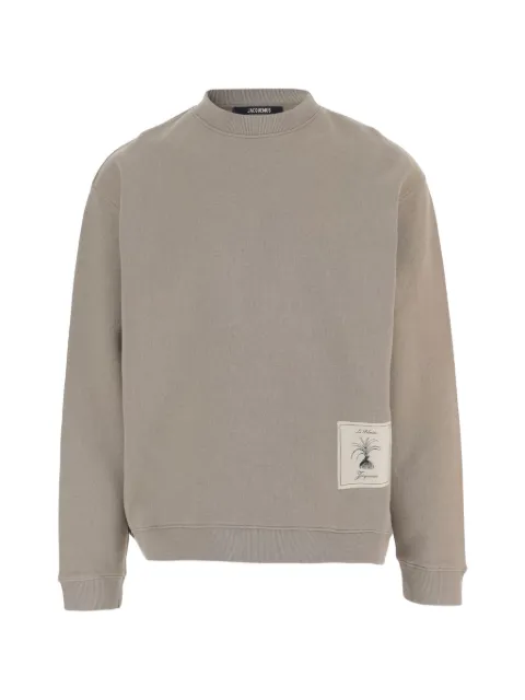 Jacquemus logo-patch cotton sweatshirt