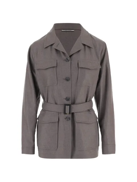 Tagliatore belted flap-pocket jacket