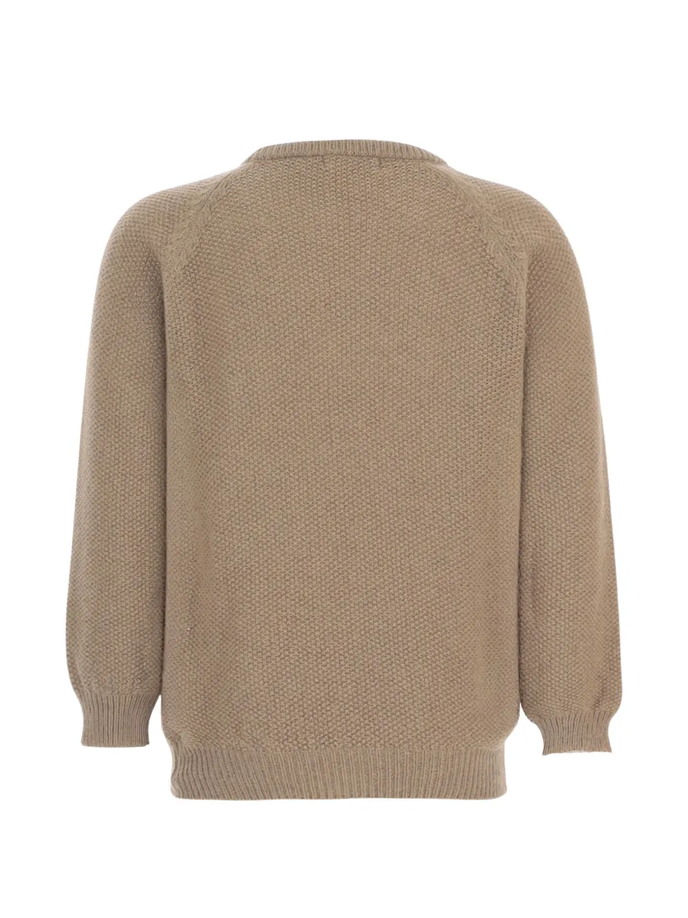 Babe And Tess Trui met ronde hals en lange mouwen Beige