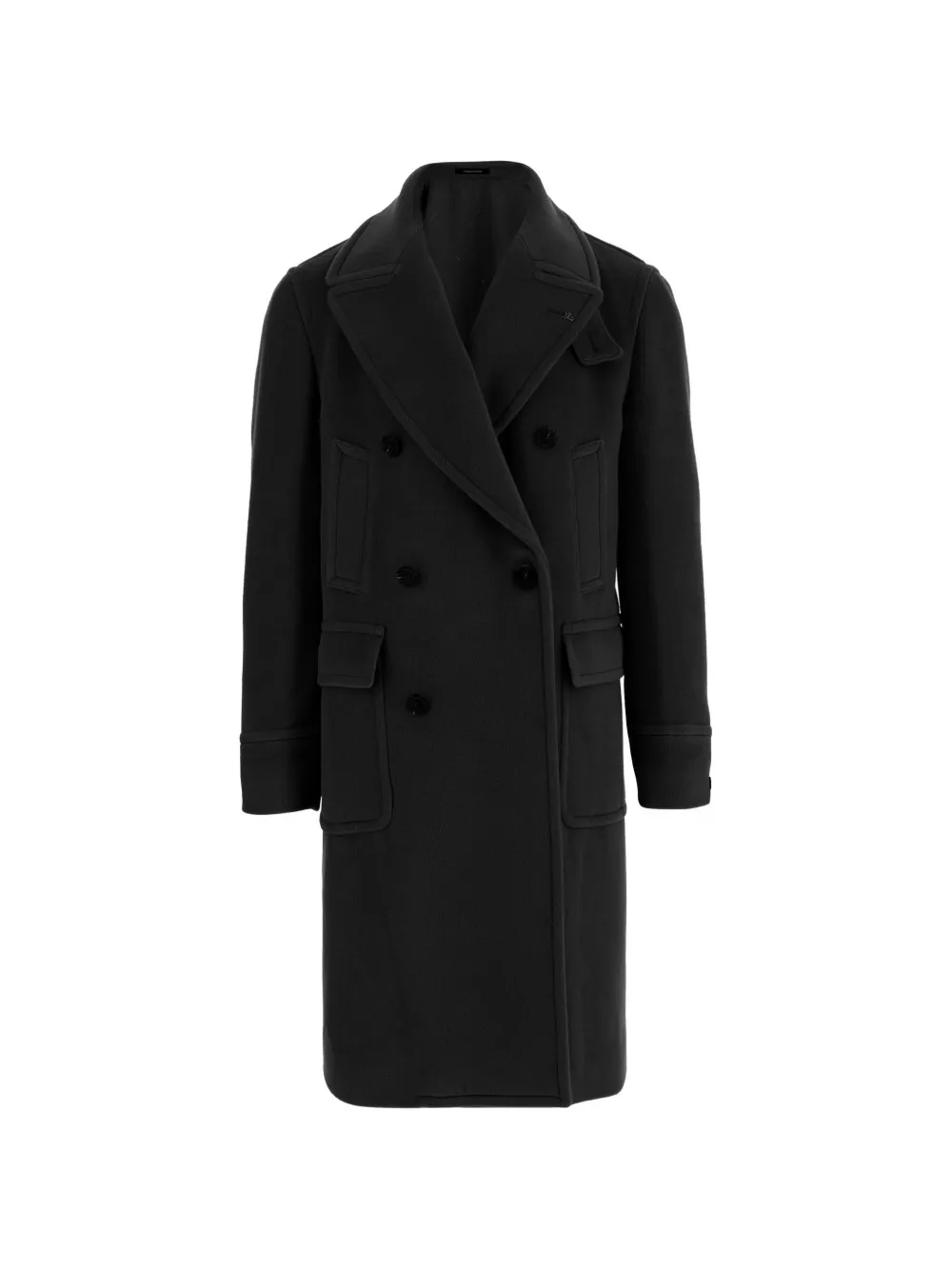 Tagliatore double-breasted wool coat - Black