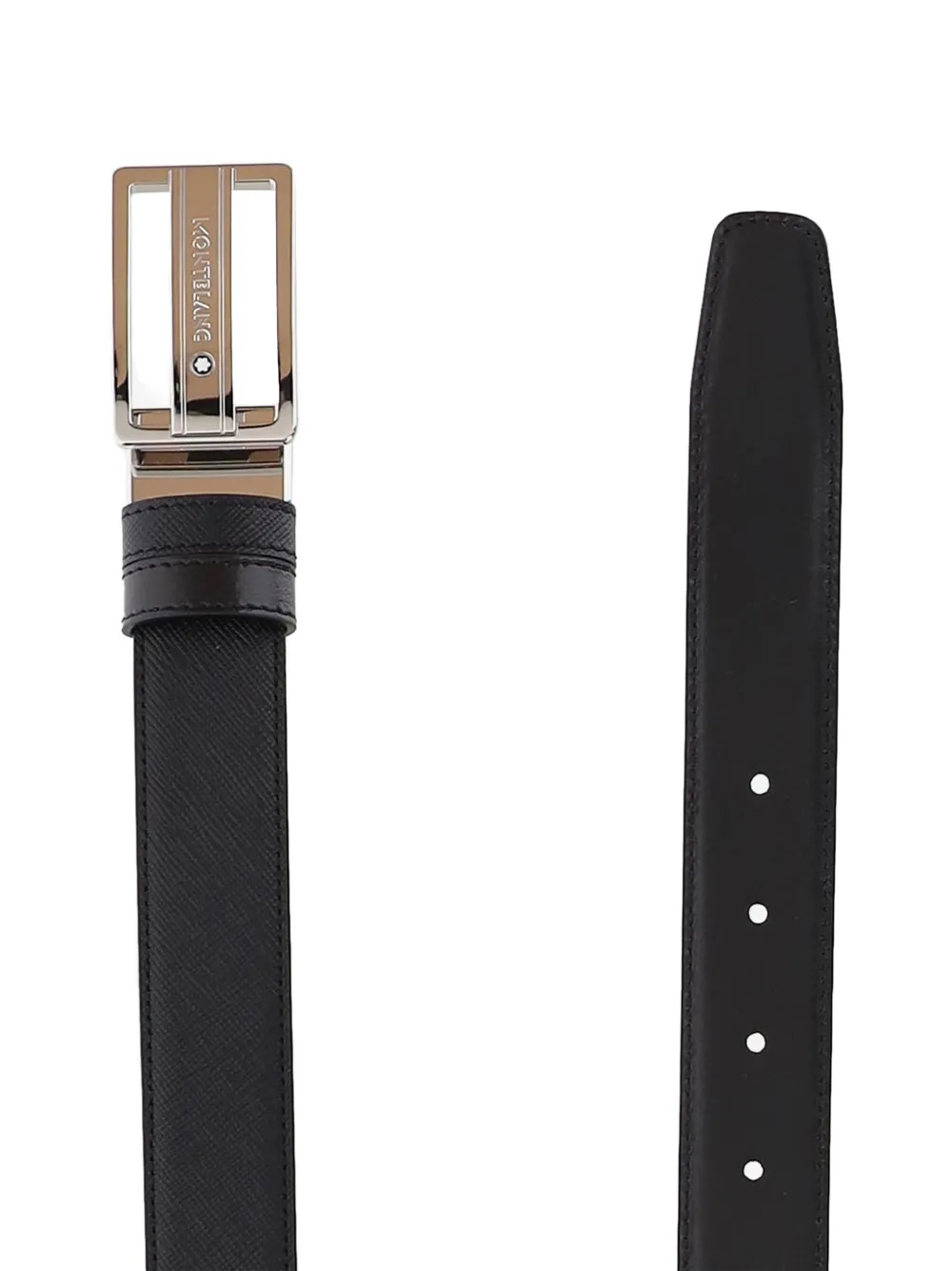 Montblanc Omkeerbare leren riem Zwart