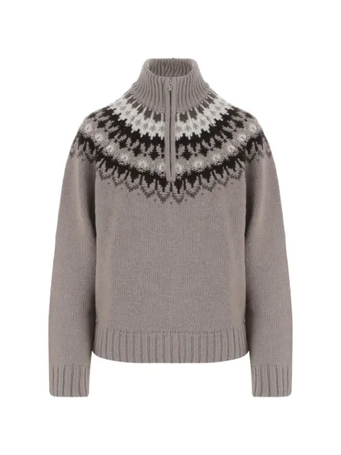 arch4 Saint Gervais jacquard-pattern half-zip sweater