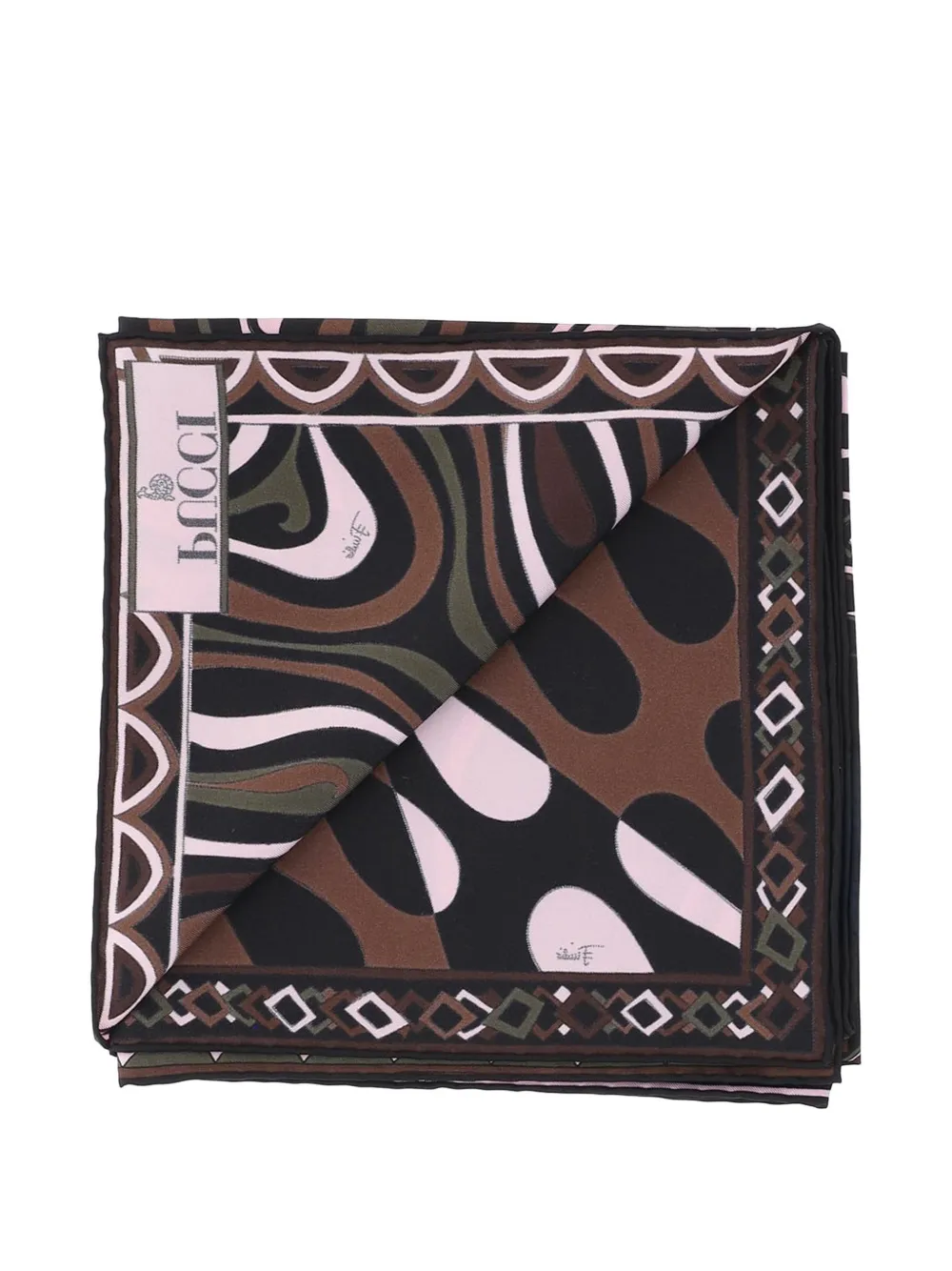 PUCCI mixed print silk scarf