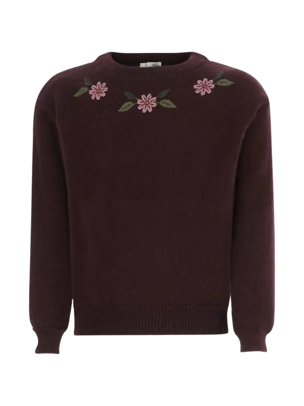 Babe And Tess floral-embroidered sweater - Violet Babe And Tess floral-embroidered sweater - Violet
