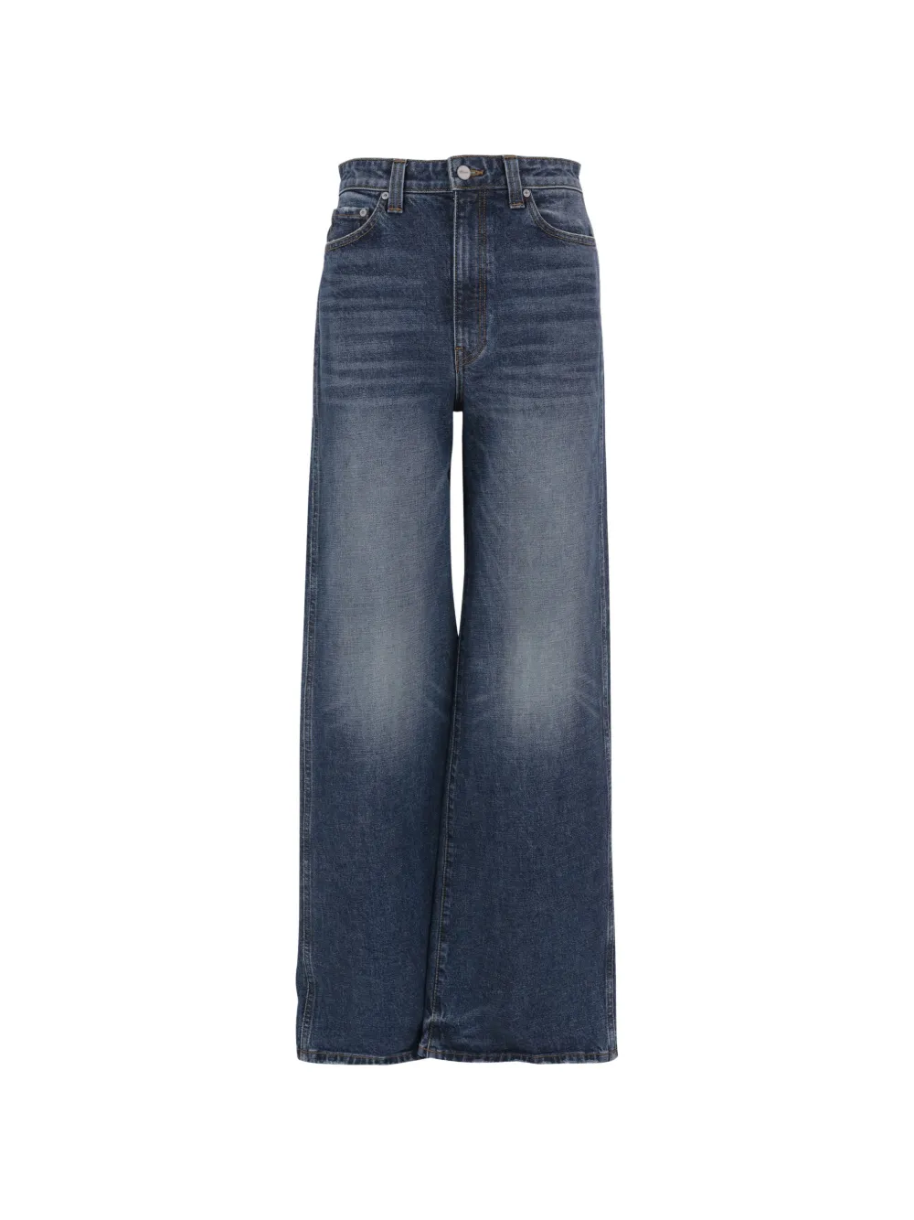 KHAITE wide-leg whiskered jeans