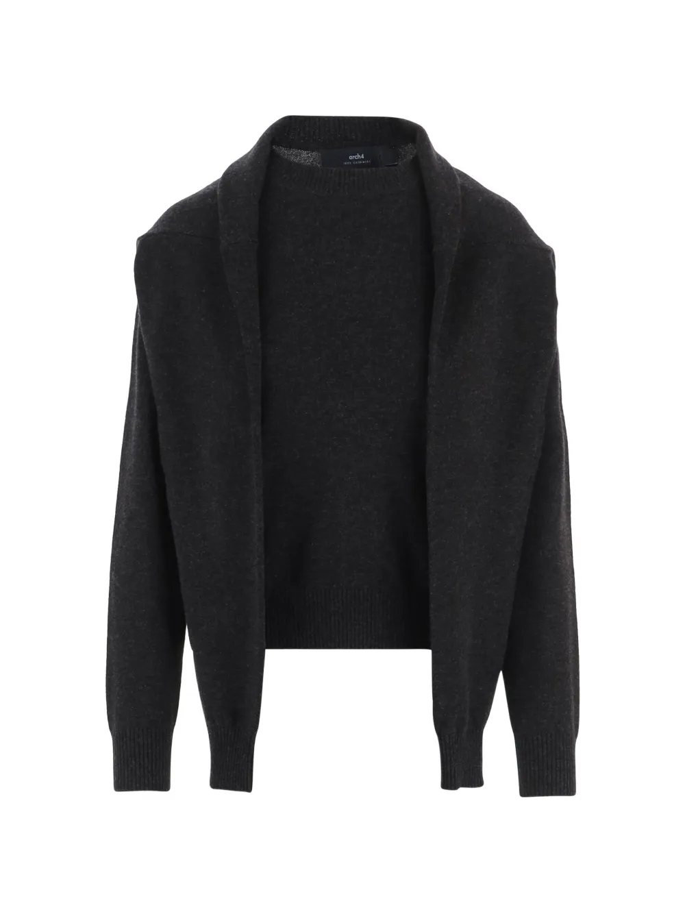 arch4 wrap cashmere sweater - Grey