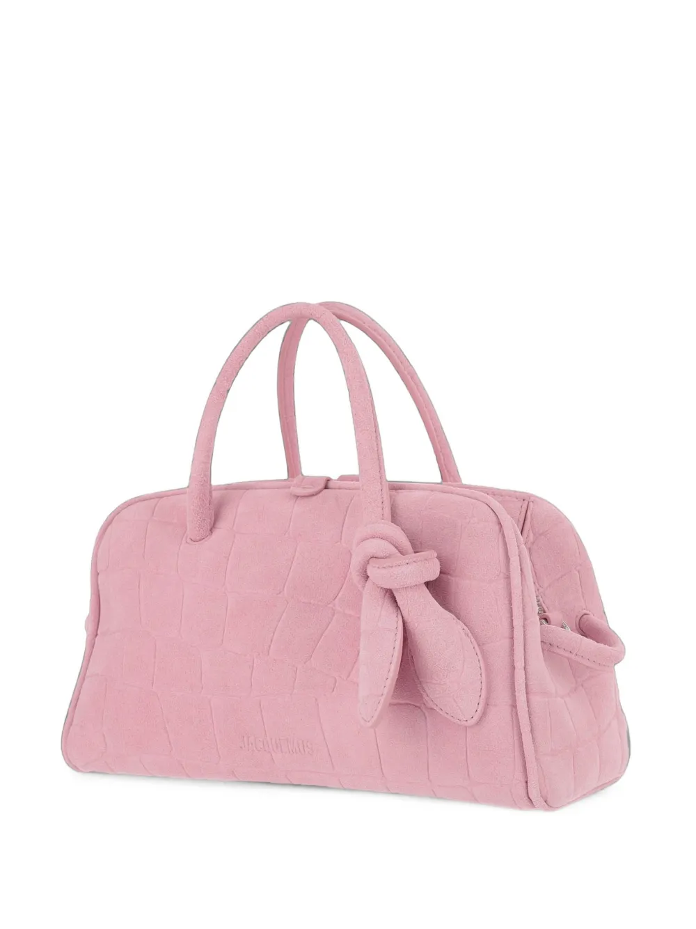 Jacquemus croc-embossed suede tote bag