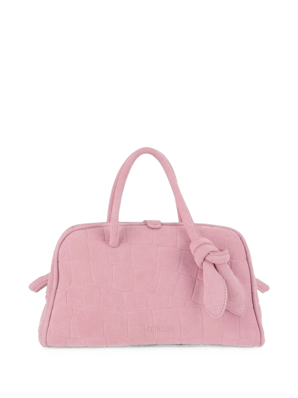 Jacquemus Suède shopper met krokodillen-reliëf Roze
