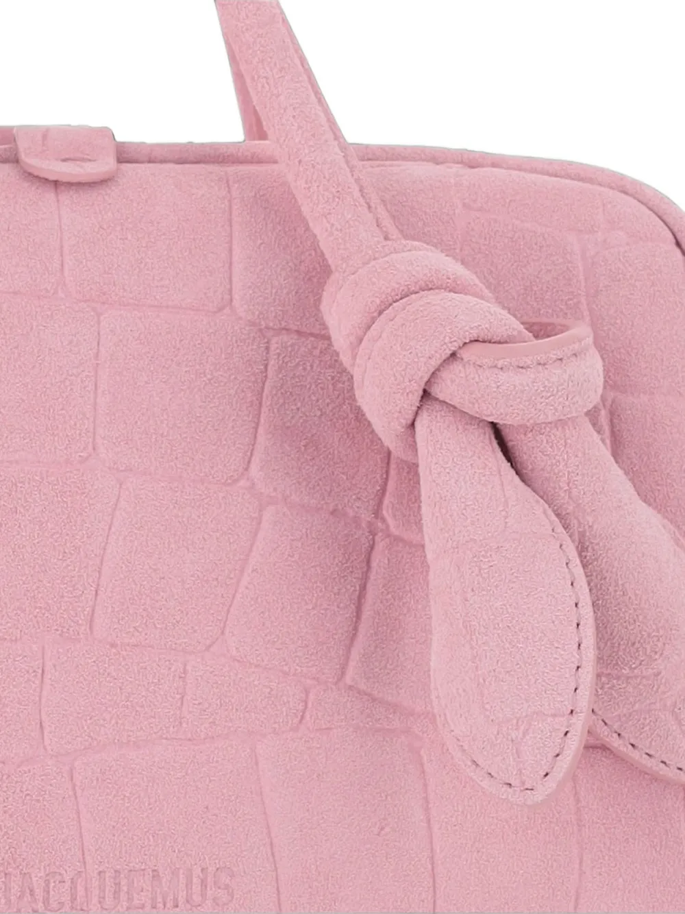 Jacquemus Suède shopper met krokodillen-reliëf Roze