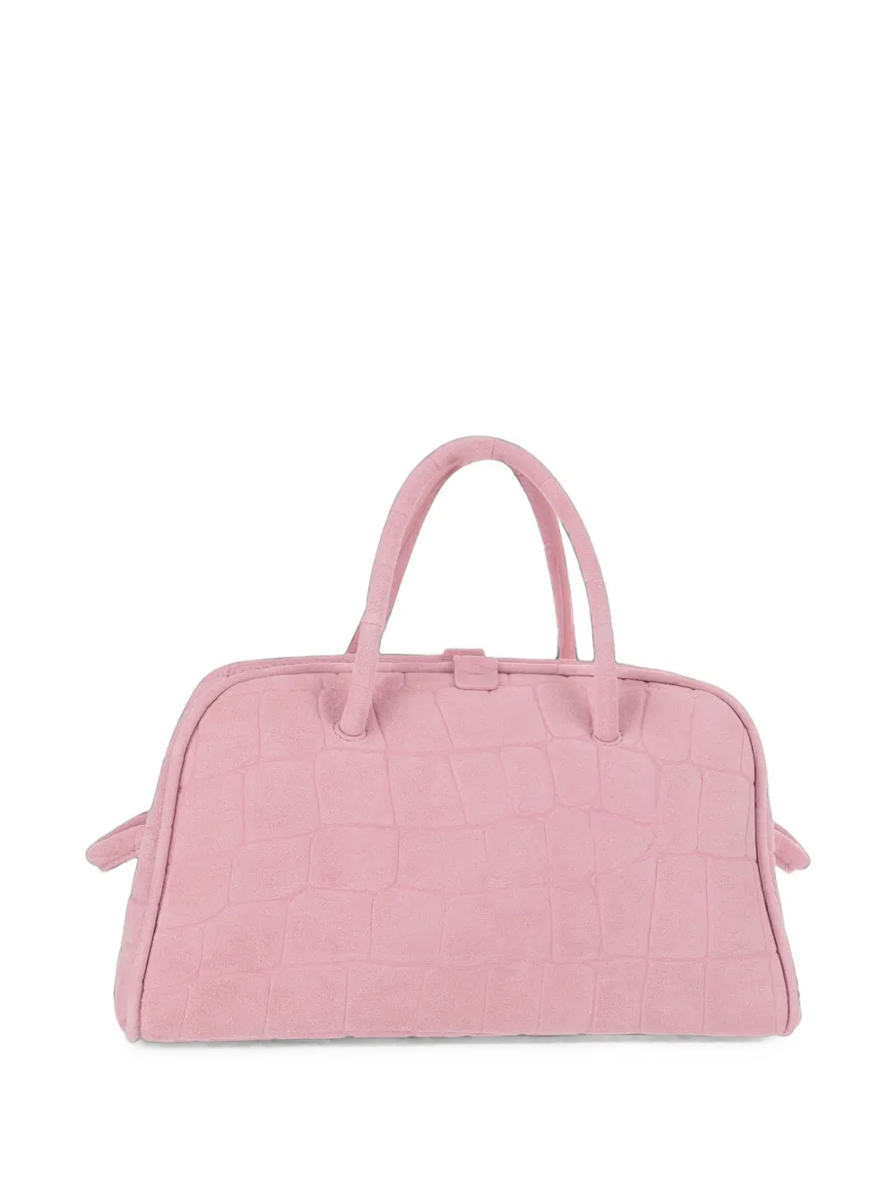 Jacquemus Suède shopper met krokodillen-reliëf Roze