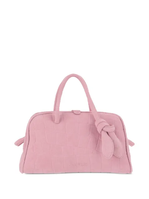 Jacquemus croc-embossed suede tote bag