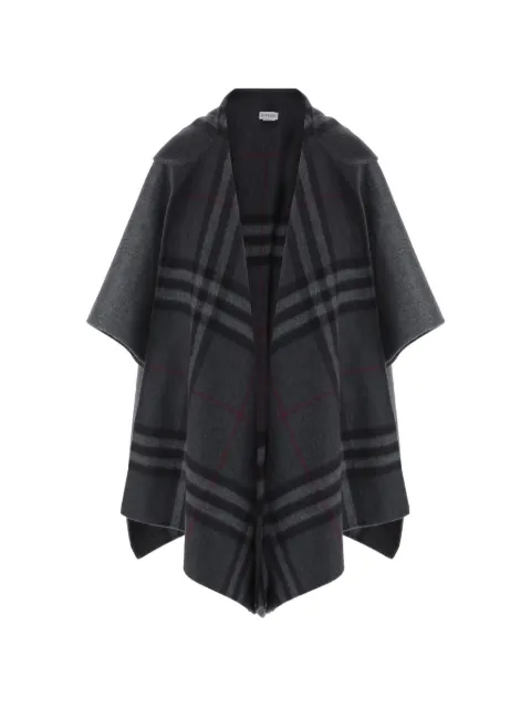 Burberry reversible Check cashmere hooded cape