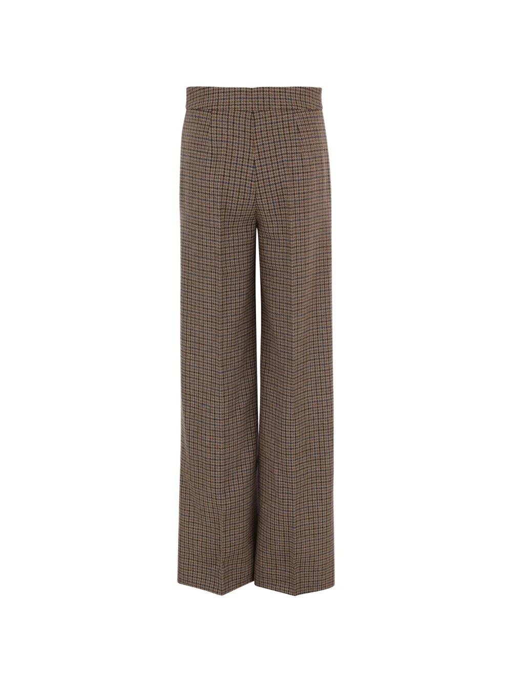Sa Su Phi Checked Wool Trousers In Brown
