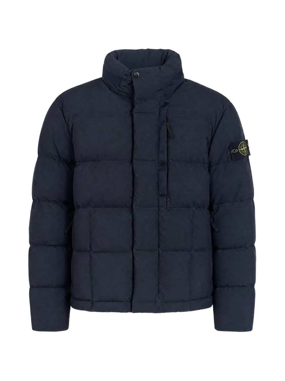 Stone Island quilted logo-patch jacket