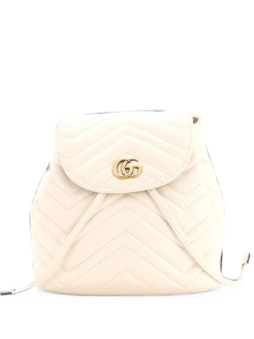 Gucci Pre-Owned GG Marmont Drawstring Matelasse Leather Mini backpack - Toni neutri