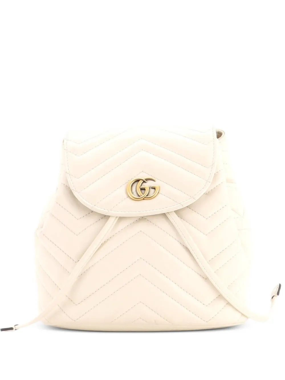 Gucci Pre-Owned GG Marmont Drawstring Matelasse Leather Mini backpack - Toni neutri
