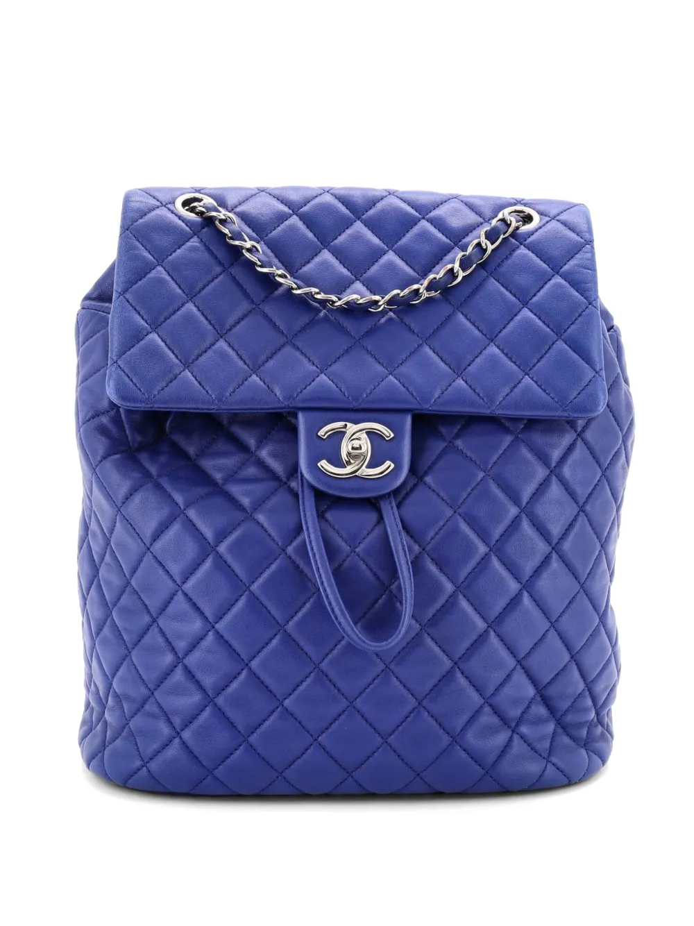 CHANEL Pre-Owned Urban Spirit Quilted Lambskin Large backpack - Blu