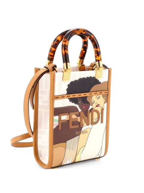 Fendi Pre-Owned sac cabas Sunshine Shopper en toile enduite à imprimé Zucca format mini