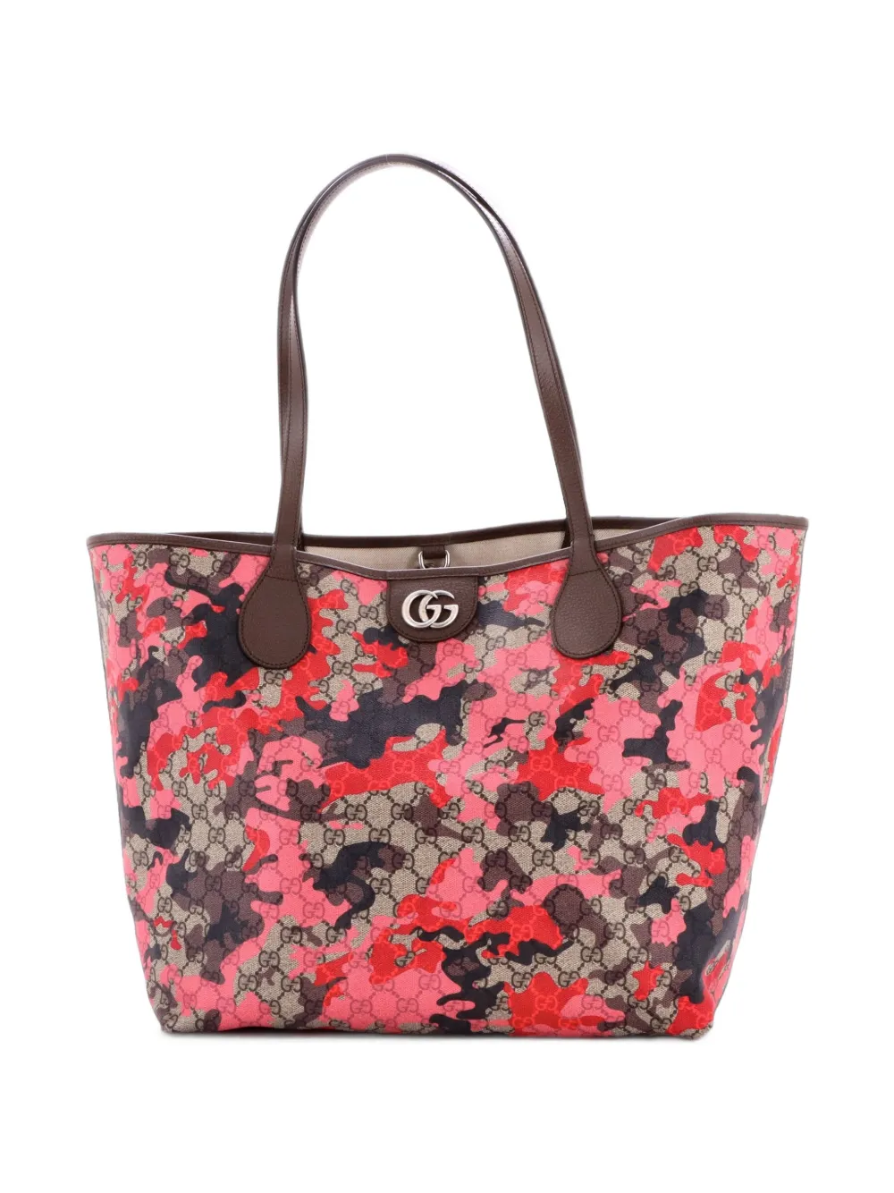 Gucci Pre-Owned Ophidia GG Open GG Camouflage Coated Canvas Large tote bag - Rose