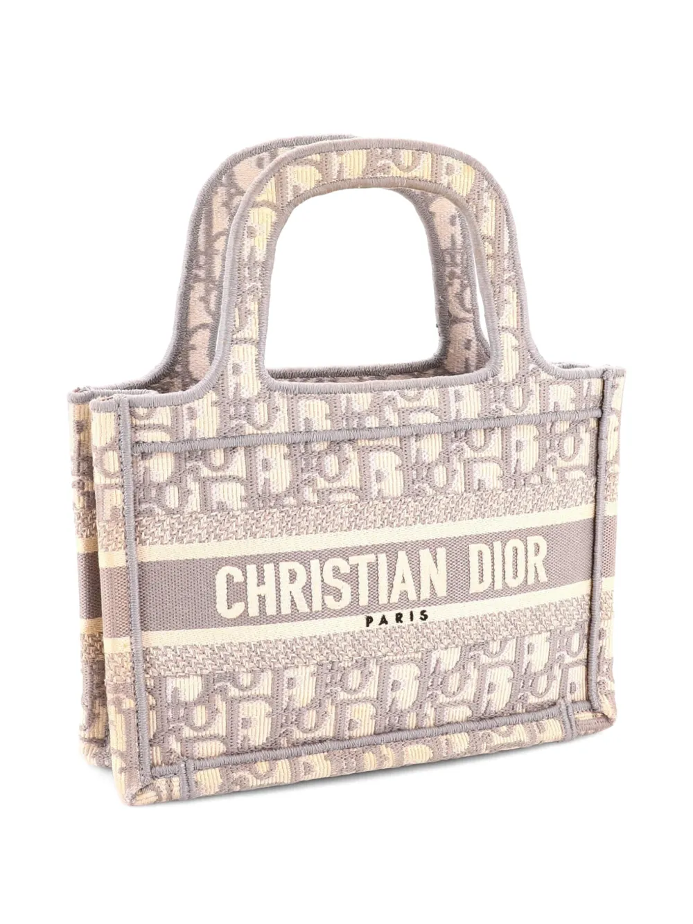 Christian Dior Pre-Owned sac cabas Book Oblique Canvas Mini - Gris Christian Dior Pre-Owned sac cabas Book Oblique Canvas Mini - Gris