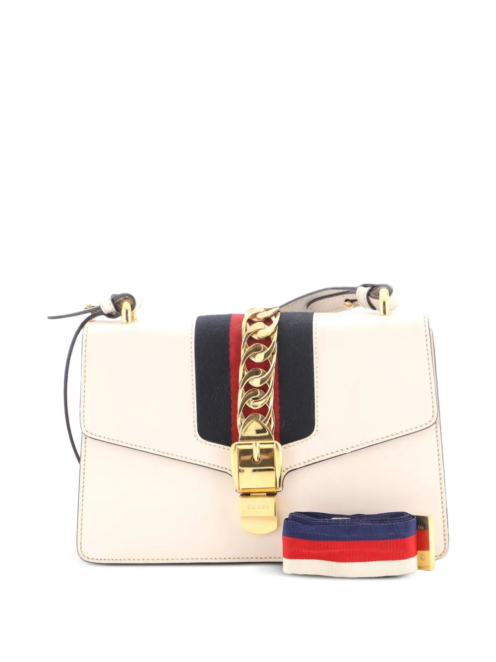 Gucci Pre-Owned Sylvie Leather Small shoulder bag - Toni neutri