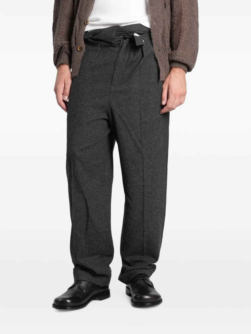 Magliano Nodo foldover waist straight-leg trousers