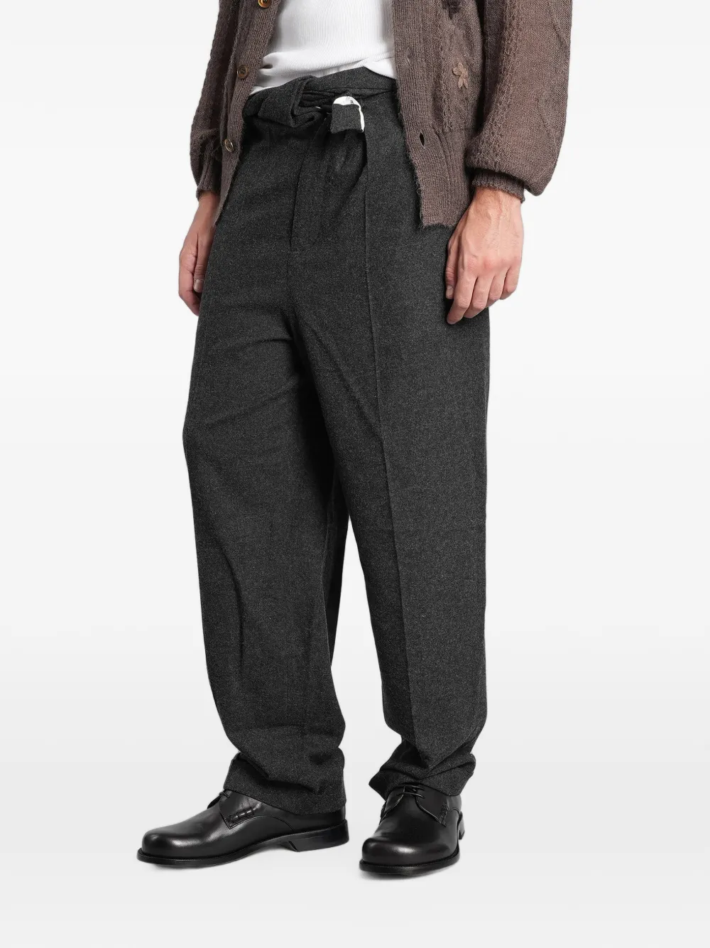 Magliano Straight broek met omgeslagen taille Grijs