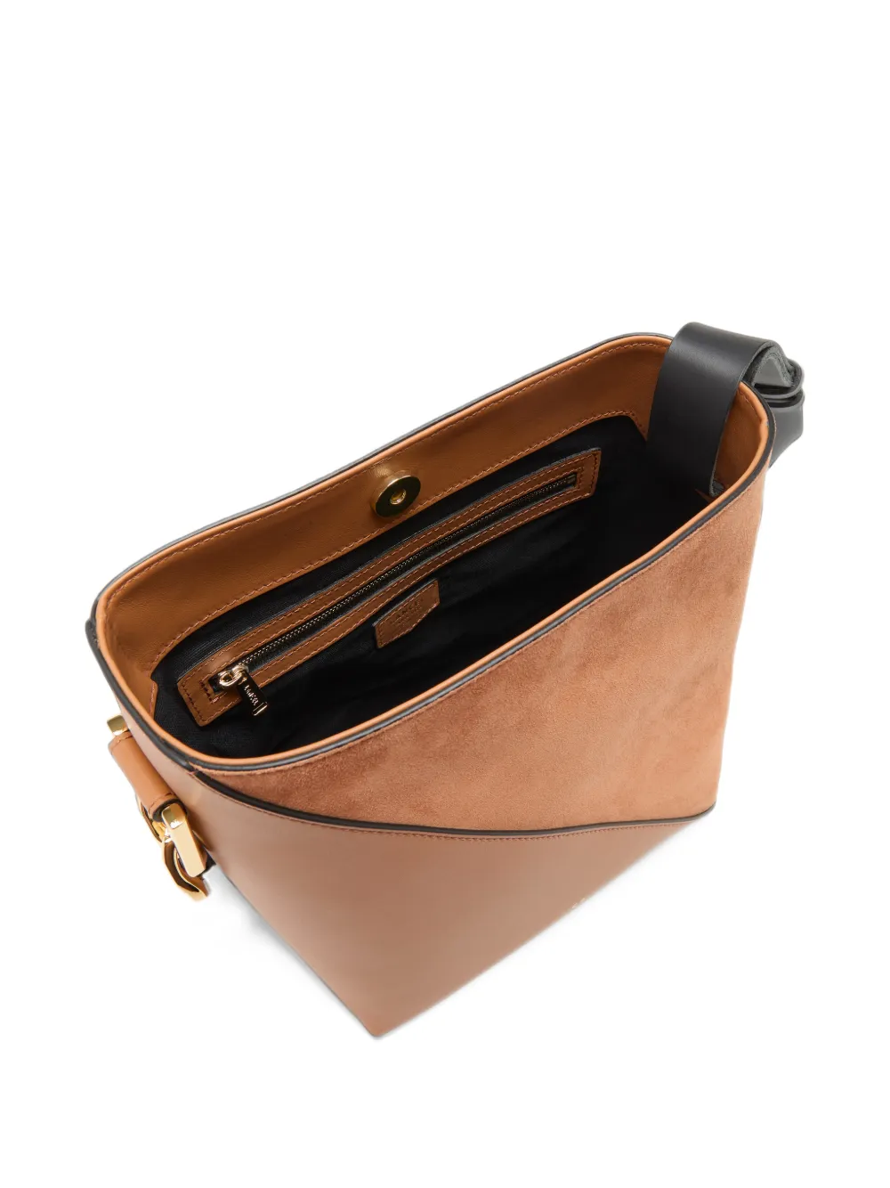 Lancel S Pagode leather bucket bag Bruin