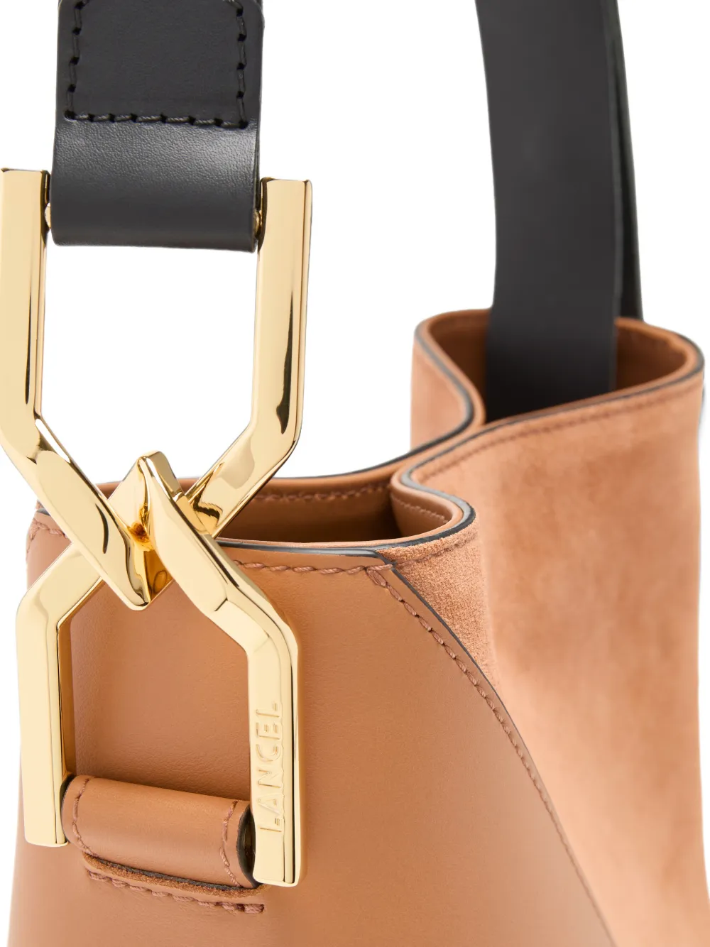 Lancel S Pagode leather bucket bag Bruin